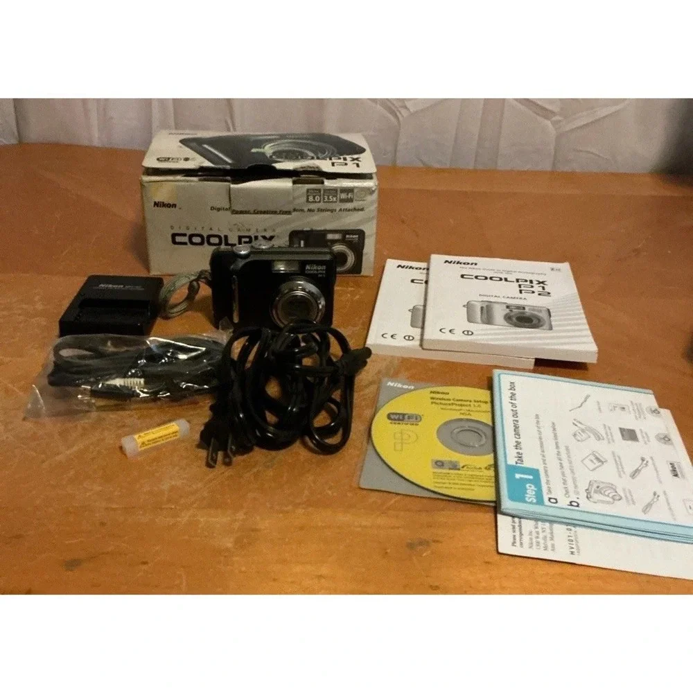 Nikon Coolpix P1 8MP Digital Camera Black 8.0 megpixels, 3.5x Zoom Lens Error